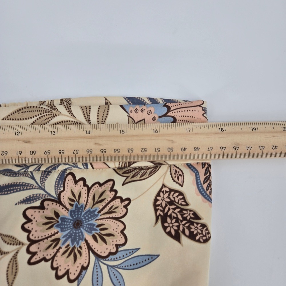 House of Harlow 1960 Floral Wide Leg Pants XL Cream Pink Blue‎ Boho Whimsigoth - Picture 10 of 14